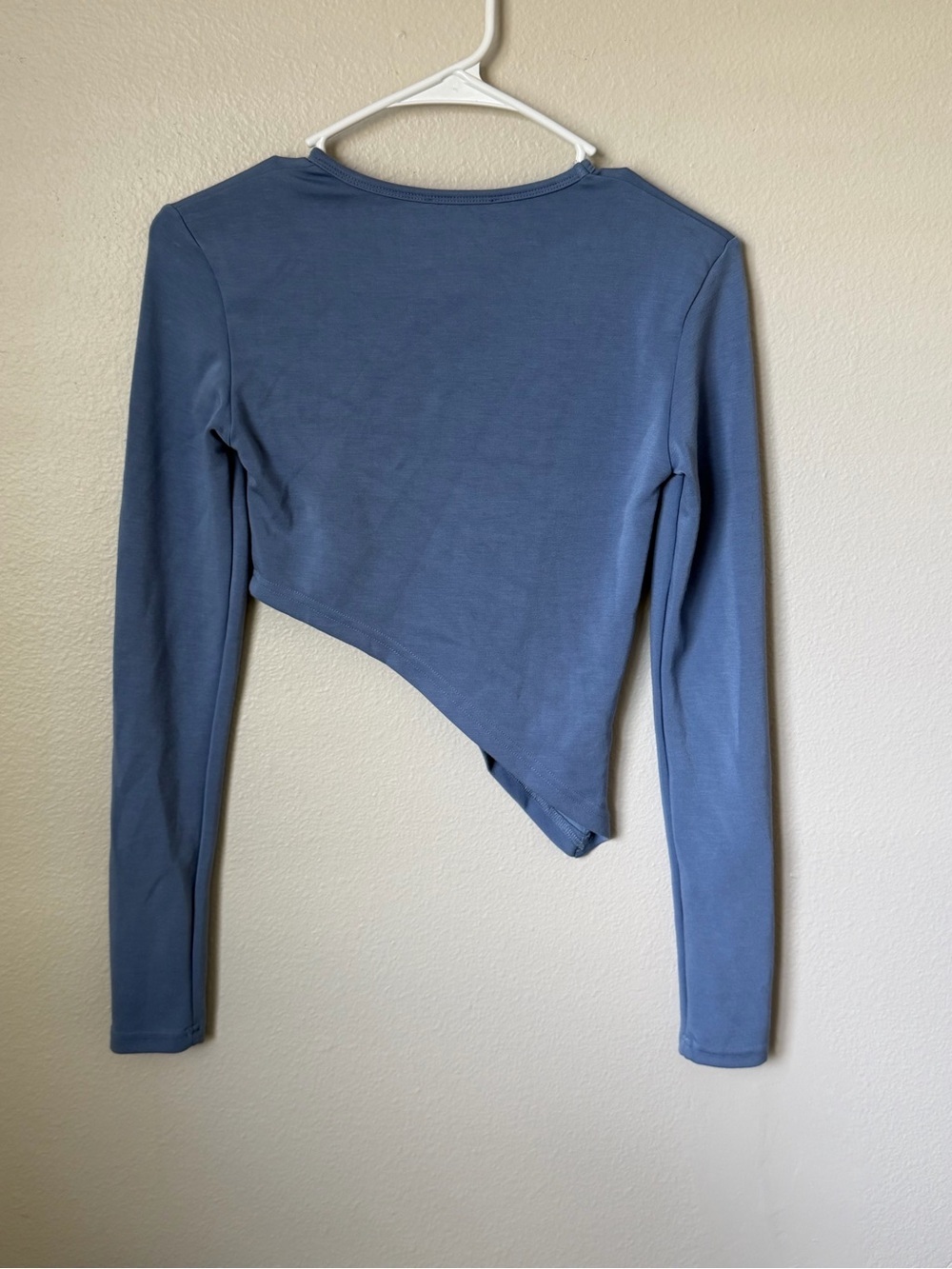 Edikted Blue Asymmetrical Long Sleeve Y2K Top Size Small fairycore - Picture 5 of 5